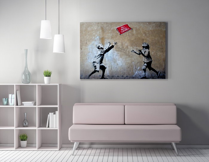 Wallity Lienzo Decorativo Banksy WY09 50 x 70 cm